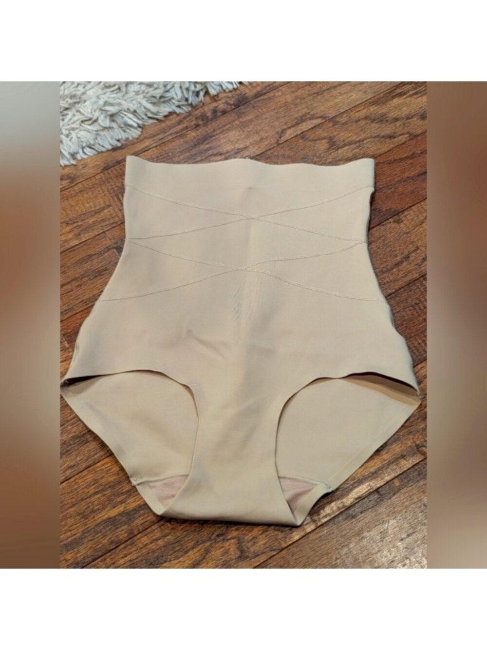 STRM LINE Firm Control nude Bonded Leg Hi Waist Shaping Brief Panty Sz S